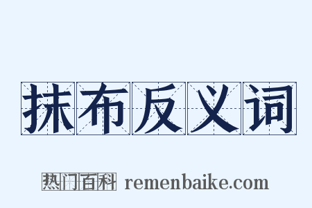 抹布反义词是什么意思的图片